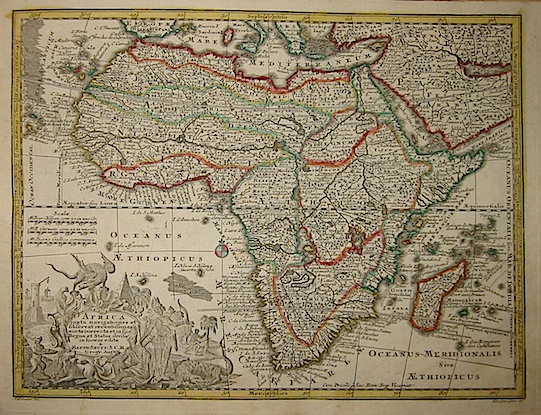 Seutter Matthaeus (1678-1757) Africa juxta navigationes et observat. recentissimas aucta correcta et in sua Regna et Status divisa... s.d. (ma 1744) Augsburg, presso C.Lotter 